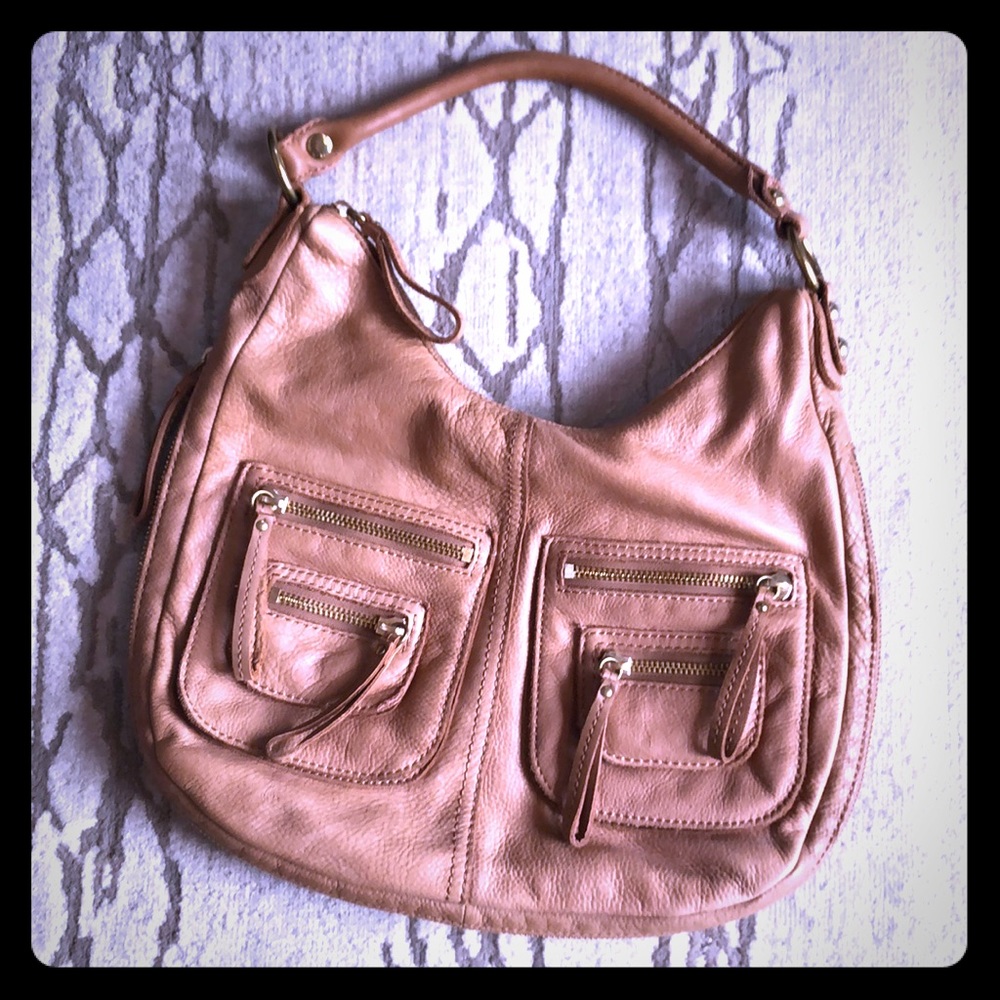 Tan Linea Pelle hobo handbag
